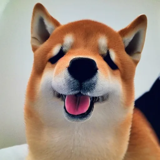 Image similar to shiba inu nose trending on instagram, the most realistic illumination