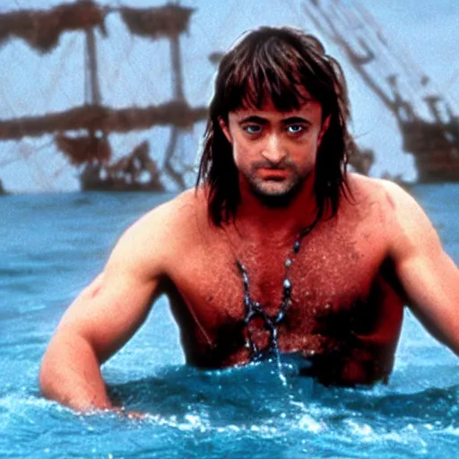 Prompt: Waterworld movie starring Daniel Radcliffe