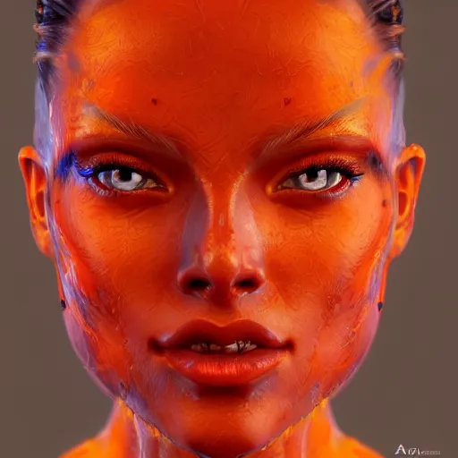 Image similar to fire forming a beautiful female face, red colour palette, extremely detailed, award-winning art, trending on Artstation