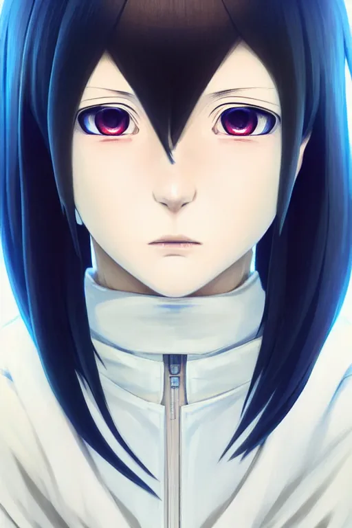 Image similar to portrait Anime cyborg girl in nun clothes, holy church, cute-fine-face, white-hair pretty face, realistic shaded Perfect face, fine details. Anime. realistic shaded lighting by Ilya Kuvshinov katsuhiro otomo ghost-in-the-shell, magali villeneuve, artgerm, rutkowski, WLOP Jeremy Lipkin and Giuseppe Dangelico Pino and Michael Garmash and Rob Rey