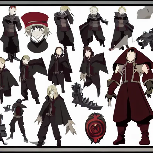 Image similar to vector style, full metal alchemist al and alphons