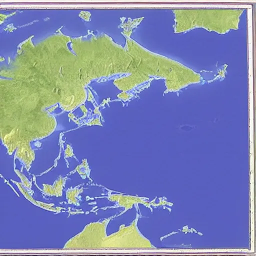 Image similar to map of the earth, but with the newly discovered continent of Albania