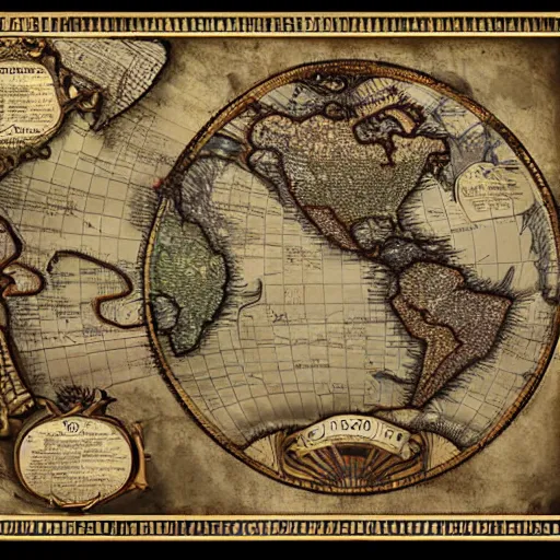 Image similar to maps, continents, steampunk, highly detailed.