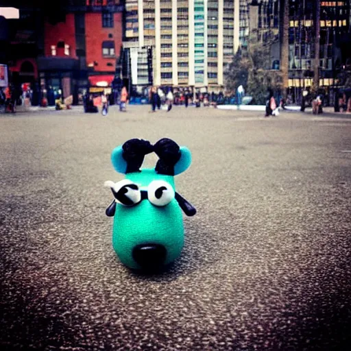Prompt: “ shaun the sheep in a city ”