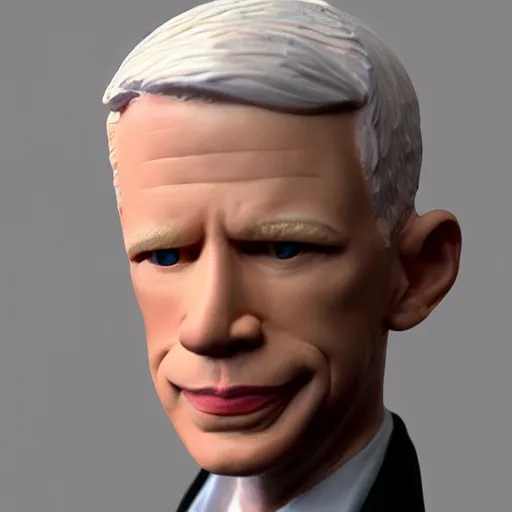 Prompt: anderson cooper made out of polymer clay detailed sculpture trending on artstation