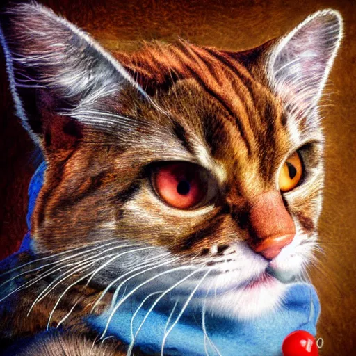 Image similar to photo realistic, high detail portrait of gumball