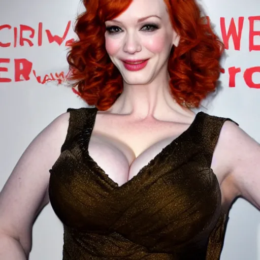 Image similar to christina hendricks hands up,