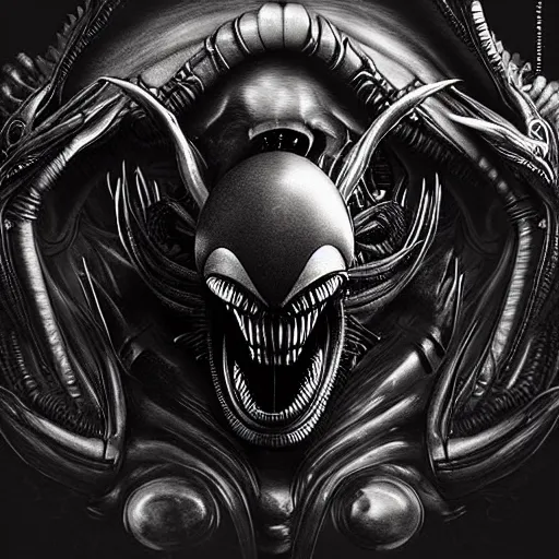 Prompt: “Alien, xenomorph, god of death, dark, evil, fantasy, intricate detail , realistic render”