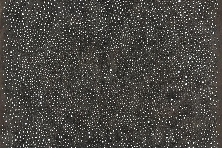 Image similar to teeth, smile, faceless people, black figures, dark, acrylic, clay, dots abstract, dripping, stipple, pointillism, technical, abstract, minimal, style of francis bacon, asymmetry, pulled apart, stretch, cloak, eerie, made of dots, abstraction chemicals, blotter, mask, colored dots, splotch, old painting style