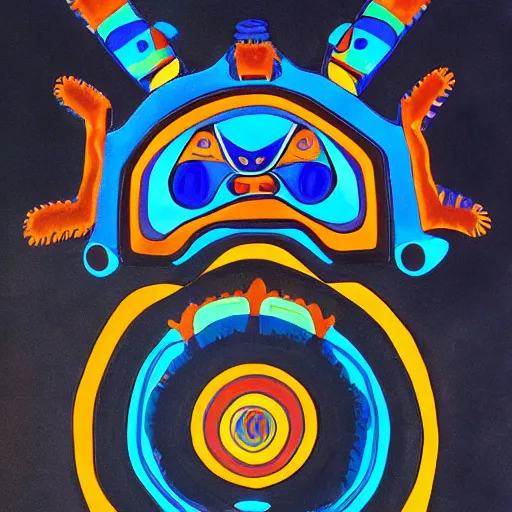 Image similar to Chinook King in Haida Tlingit art style