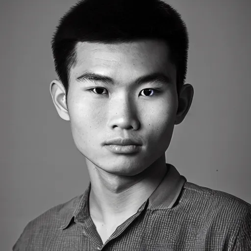 Prompt: portrait of a vietnamese young man
