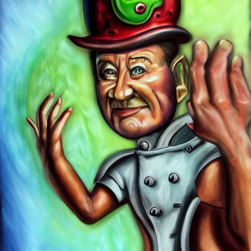 Prompt: airbrushed portrait of 'The Final Boss of Cooking'