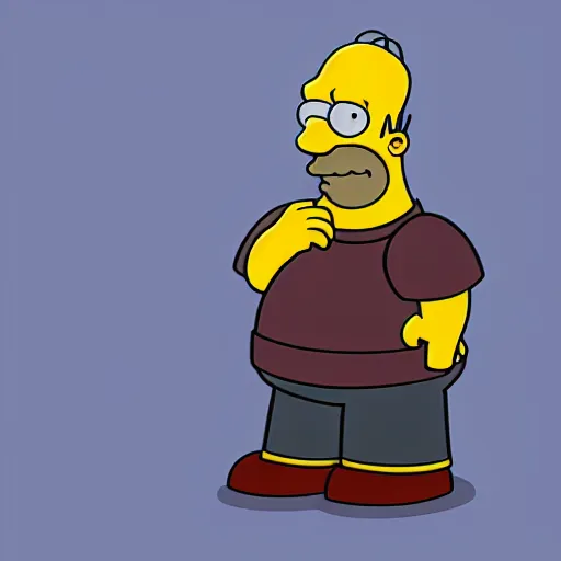 Prompt: homer simpson as ned stark in game of thrones