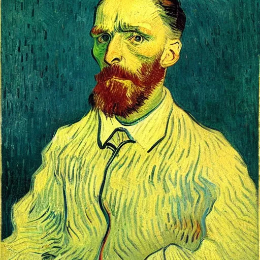 Prompt: portrait of pere tanguy by vincent van gogh