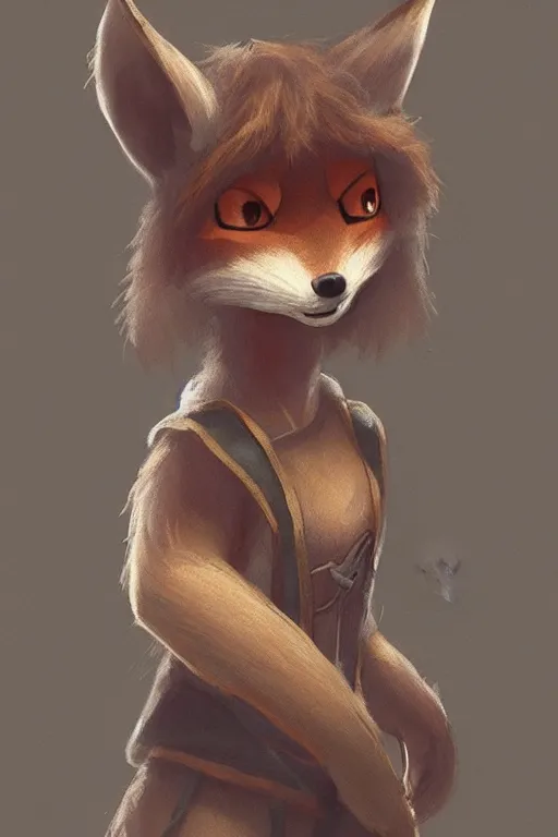 Image similar to an anthropomorphic medieval fox with a fluffy tail, backlighting, trending on artstation, digital art, furry art, trending on furaffinity, fantasy art, by kawacy