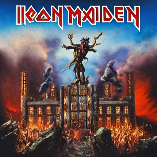 Prompt: iron maiden killers album cover 8 k resolution hyperdetailed surrealism