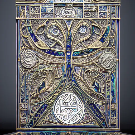 Image similar to book of kells art turned in 3 d living objects, digital art, cosmic, 3 d high definition, trending on artstation, photorealistic, high resolution, vray, 8 k, octane, trending on, hdr, hyper detailed, insane details, intricate, elite, ornate, elegant, unreal engine