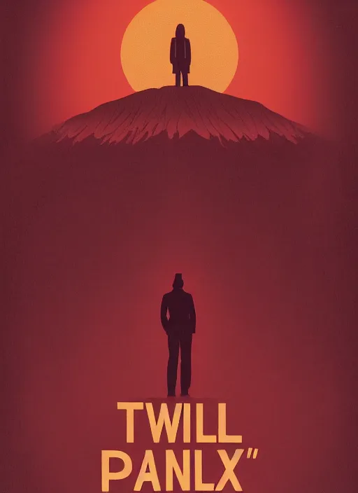 Image similar to Twin Peaks movie poster artwork by Michael Whelan and Tomer Hanuka, Rendering of Nixvii, from a scene from Twin Peaks, clean, full of detail, Matte painting, trending on artstation and unreal engine