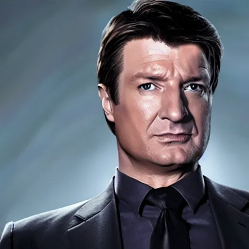 Prompt: Nathan Fillion as Hitman Agent 47