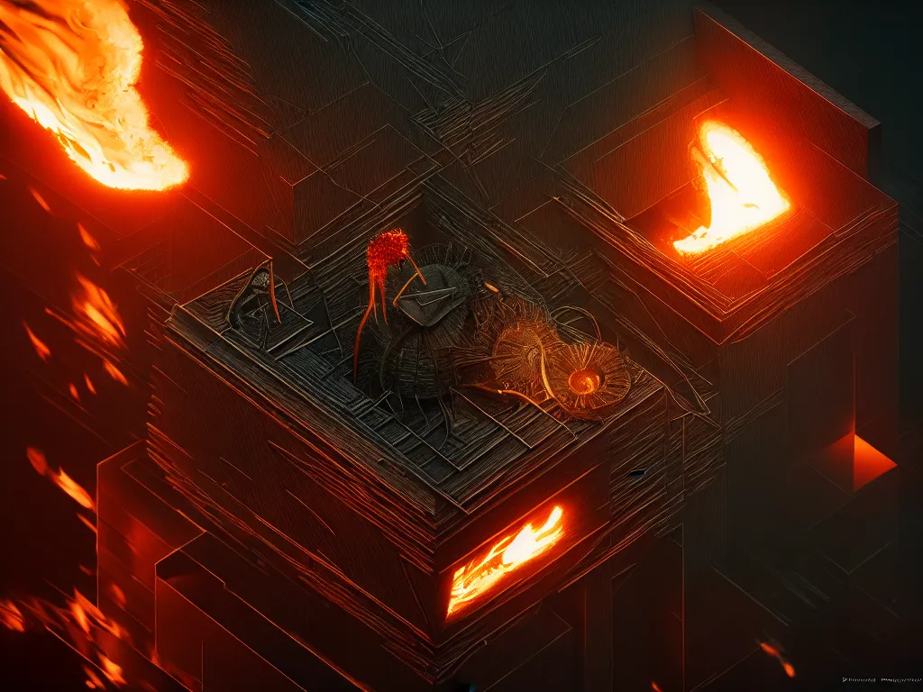 Image similar to highly detailed photo of combustion, point of view : up, trending on deviantart, neo surrealism, sharp focus, 4 k, a lot of little details, octane, masterpiece, art by max ernst
