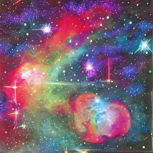 Prompt: prompt: https://www.astroeder.com/rimg/92/0/1042_.jpg orion nebula, star nursery, Gel Pen, Multiverse, Lumen Reflections