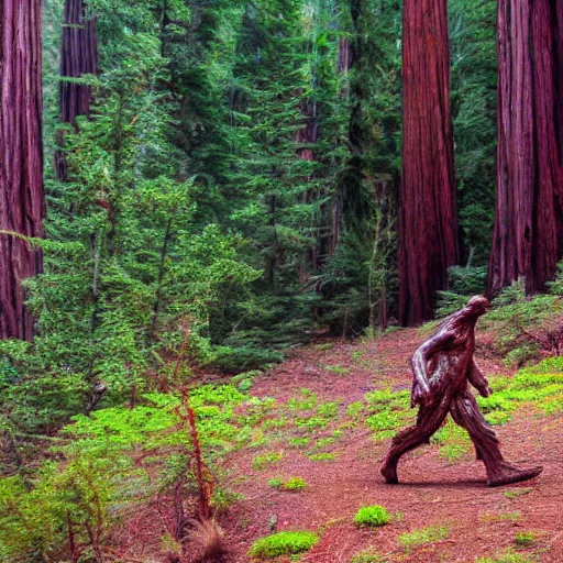 Image similar to ufo abduction bigfoot redwoods