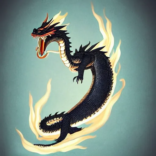 Image similar to asian dragon breathing fire as latte art, award winning, white background, deviantart, beautiful, intricate, highly detailed, digital painting, artstation, concept art, smooth, sharp focus, illustration,