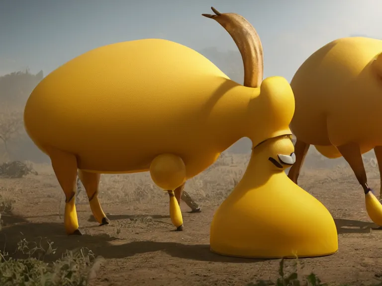 Prompt: The boomalope is a llama that grows large yellow translucent leather bags or bubbles of volatile chemicals on its back, developed by geneticists to produce chemicals. Concept art, octane render, extremely high detailed, details, hyperrealism, cinematic, 8k, depth of field