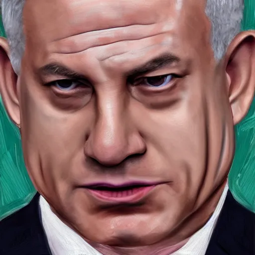 Image similar to benjamin netanyahu losing the elections, crying. digital painting, high detail, 8 k