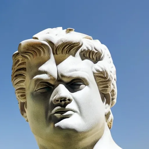 Prompt: greek statue of Donald Trump, 4k