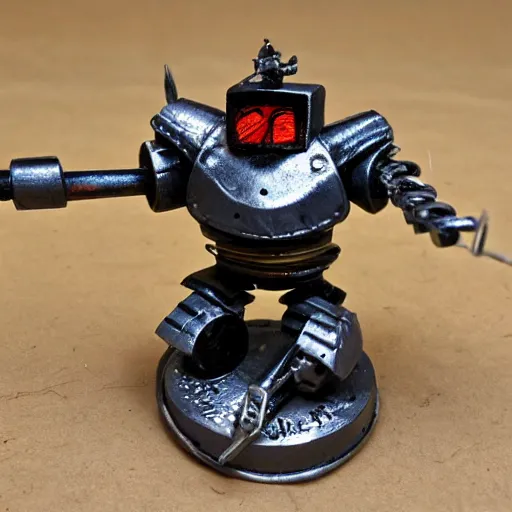 Image similar to E.M. Pino : miniature anti-bot machine created by Ziggy, the former Demon King