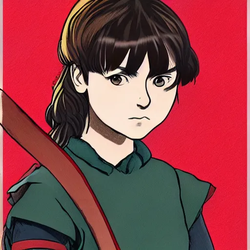 Prompt: arya stark, art by rumiko takahashi, highly detailed, trending on artstation, award winning