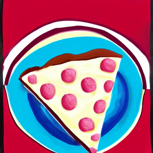 Image similar to cel - shaded picture of ice cream pizza, 1 0 8 0 p award - winning painting