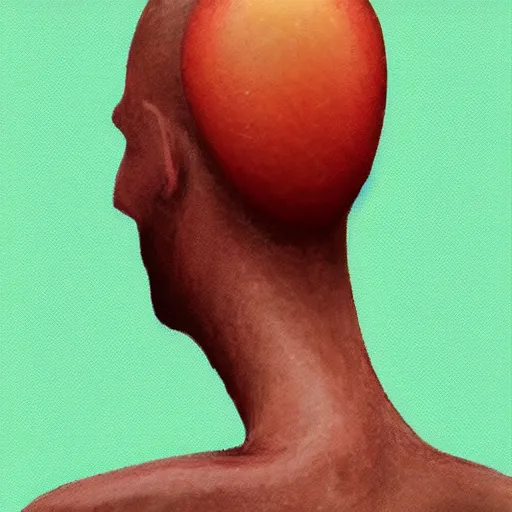 Prompt: a males head made from fruits, artstation, award-winning art