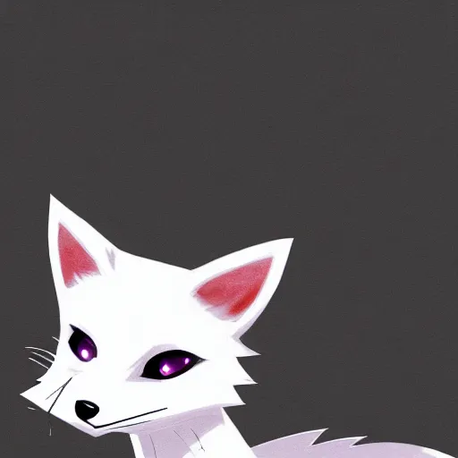 Image similar to cute white fox in kyoto, anime art, pixiv