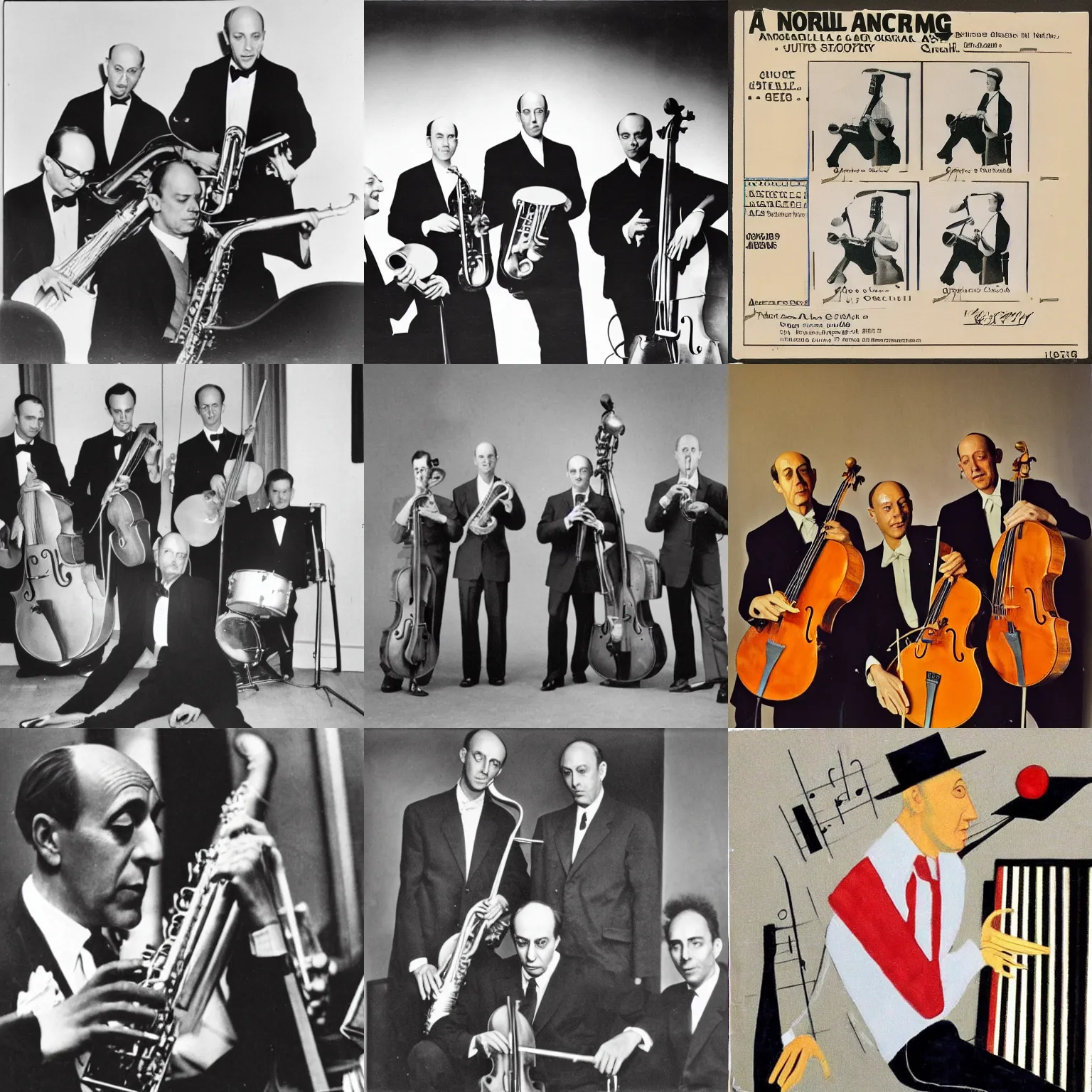 Prompt: arnold schoenberg jazz quintet