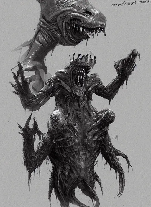 Image similar to the thing creature, alien, concept art by Carlos Huante