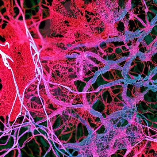 Image similar to super resolution microscopy image of mycelium growing, natural color, mit technology review feature, nature journal figure, ultra detailed 9 k tiff