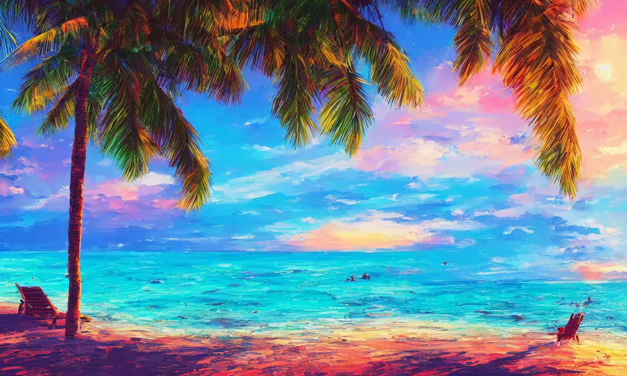 Image similar to paradise beach by alena aenami artworks in 4 k