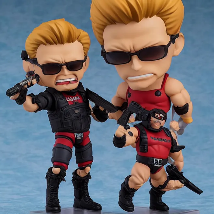 Prompt: Duke Nukem!!!!!!!!!!!!!!!!!!!!!!, An (((((((anime Nendoroid))))))) of Duke Nukem, figurine, detailed product photo