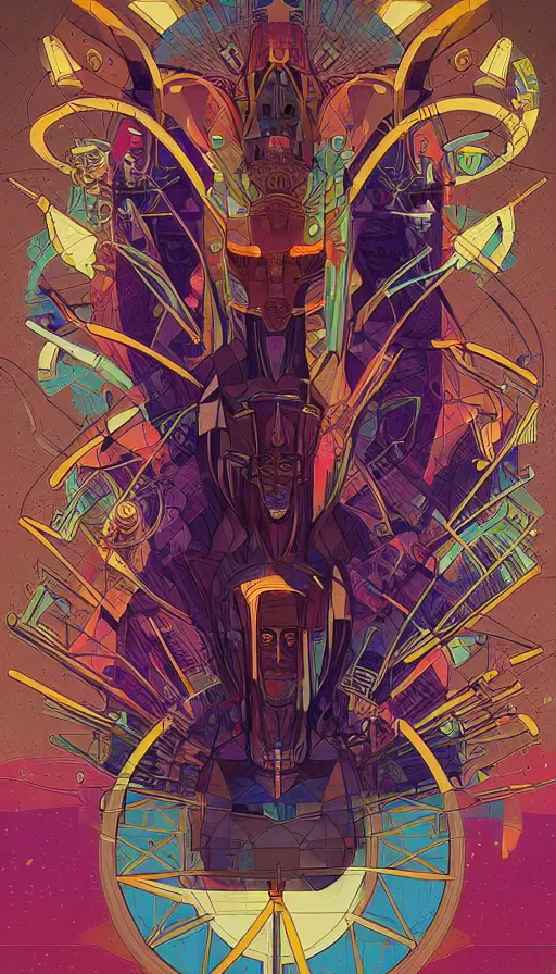 Prompt: Anubis, futurism, da vinci, Dan Mumford, Josan Gonzalez