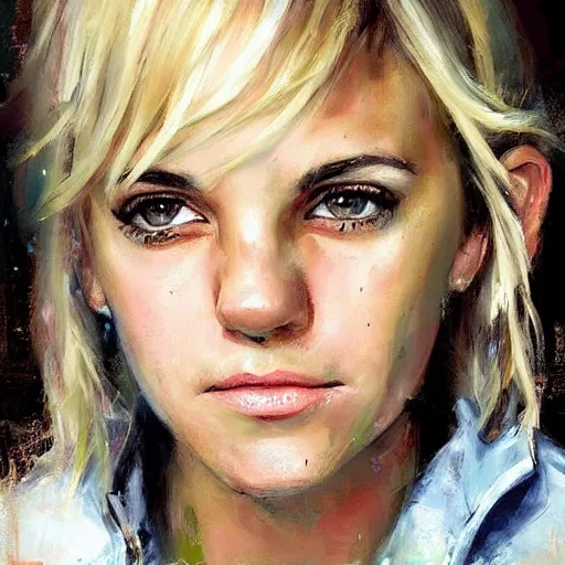 Image similar to jamie lynn spears and anna faris morphed together, hybrid, jeremy mann painting