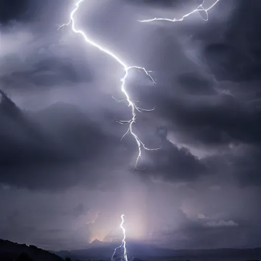 Image similar to Stunning photo of a lightning breathing dragon, cinematic