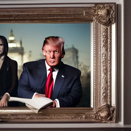 Prompt: 4k Photo of Alex Jones Donald Trump on January 6th, gregory Crewdson, award winning