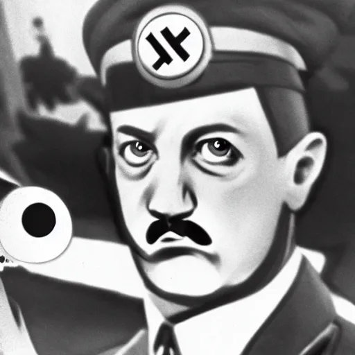 Prompt: Hitler as a Pokemon, 35 mm still, anime, realistic