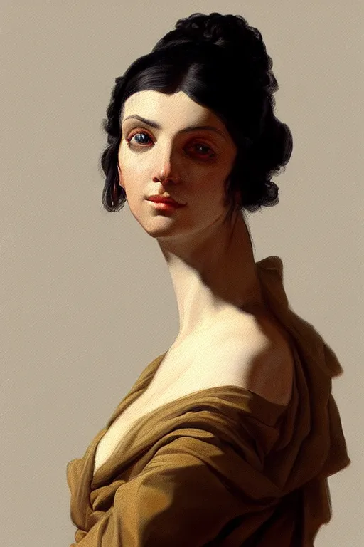 Image similar to lady, painting by jacques - louis david, detailed art, artstation