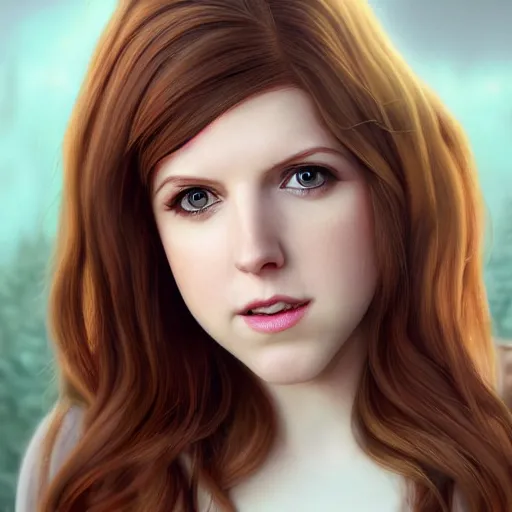 Prompt: a portrait of anna kendrick as a pixar character, beautiful, elegant, extremely detailed digital art, trending on artstation hyper realistic matte painting, by wlop, artgerm