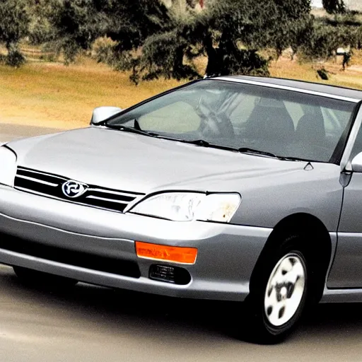 Image similar to grey toyota camry 1 9 9 9 flying in the sky