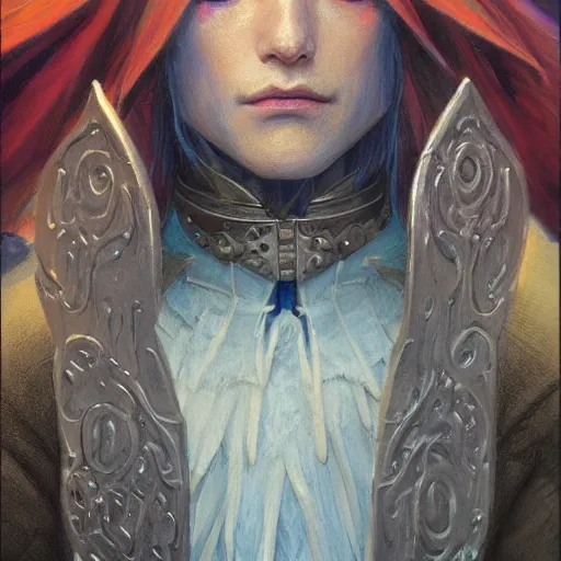 Image similar to howl from howl's moving castle as a realistic fantasy d & d character, closeup portrait art by donato giancola and greg rutkowski, realistic face, digital art, trending on artstation, symmetry!!