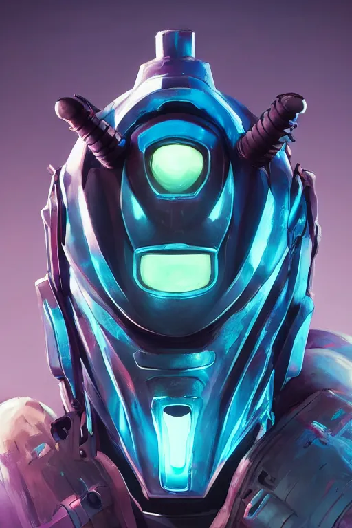 Image similar to epic mask helmet robot ninja portrait stylized as fornite style game design fanart by concept artist gervasio canda, behance hd by jesper ejsing, by rhads, makoto shinkai and lois van baarle, ilya kuvshinov, rossdraws global illumination radiating a glowing aura global illumination ray tracing hdr render in unreal engine 5